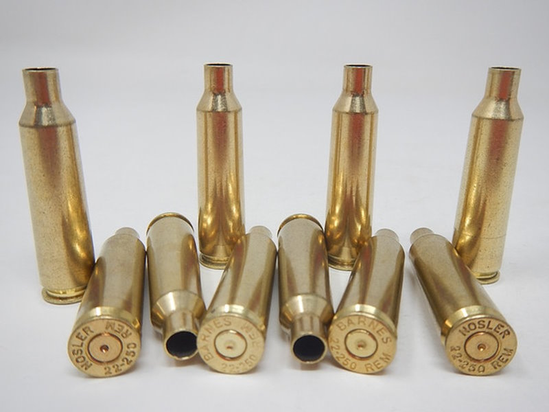 22-250 Remington Once Fired Reloading Brass - Blue Ridge Brass